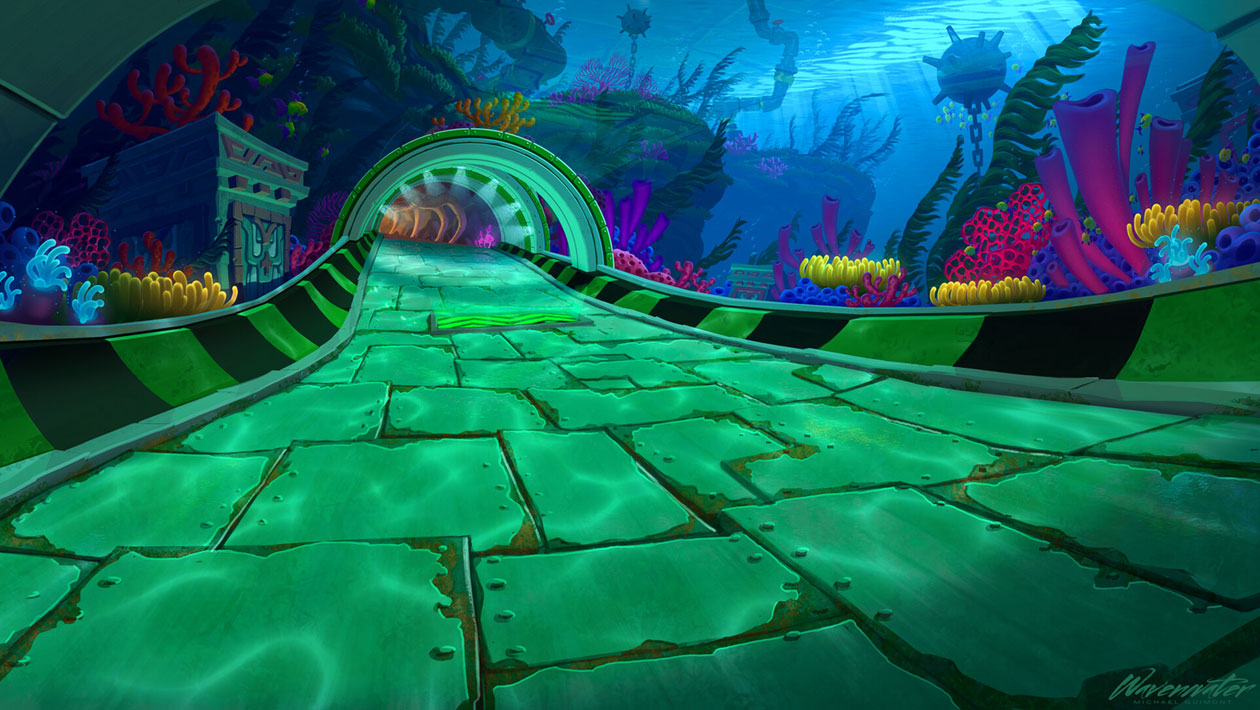 Roo's Tubes Concept Art from Crash Team Racing Nitro-Fueled