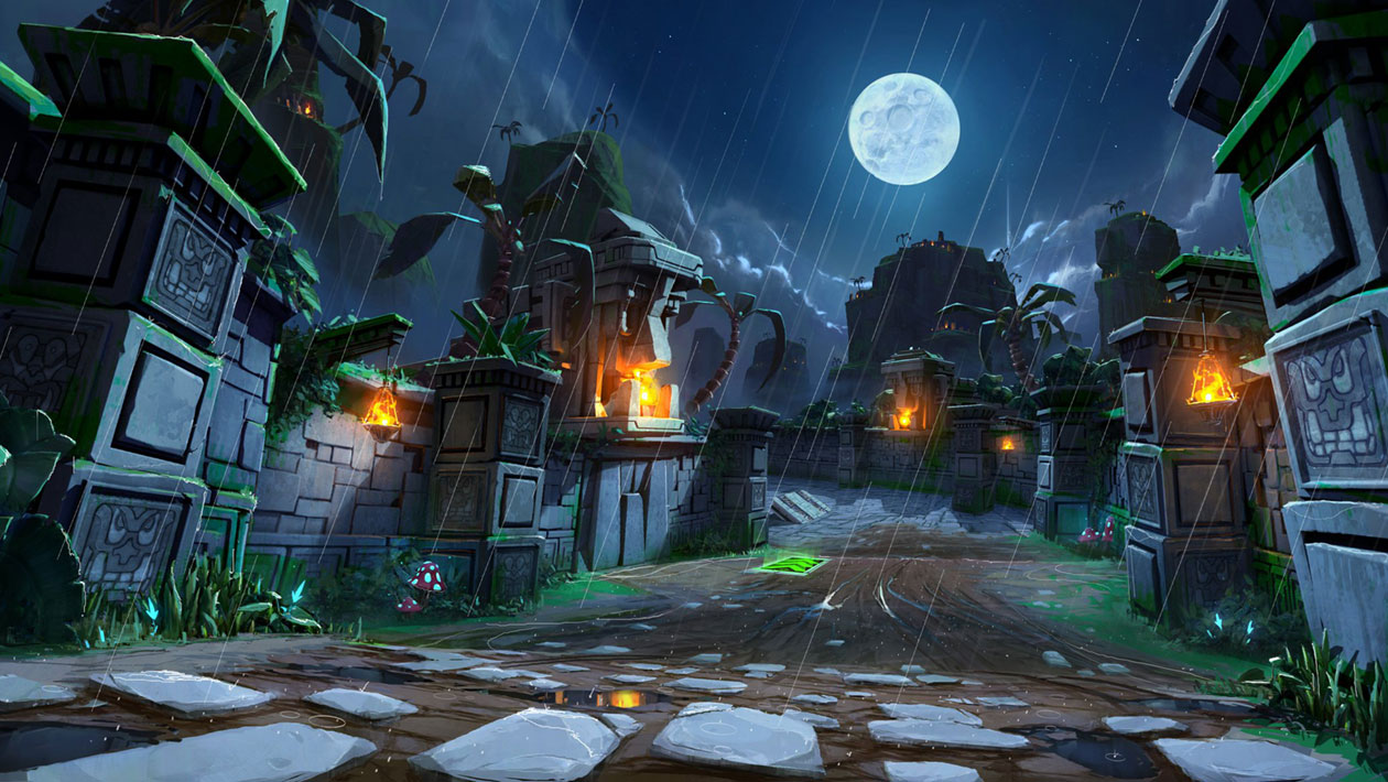 Tiger Temple Concept Art from Crash Team Racing Nitro-Fueled