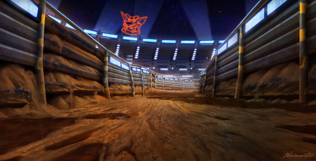 Tiny Arena Concept Art from Crash Team Racing Nitro-Fueled