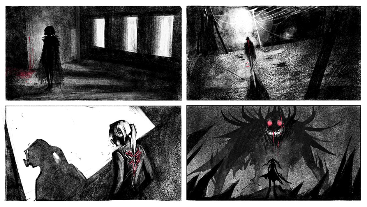 Teaser Storyboard Art from Code Vein