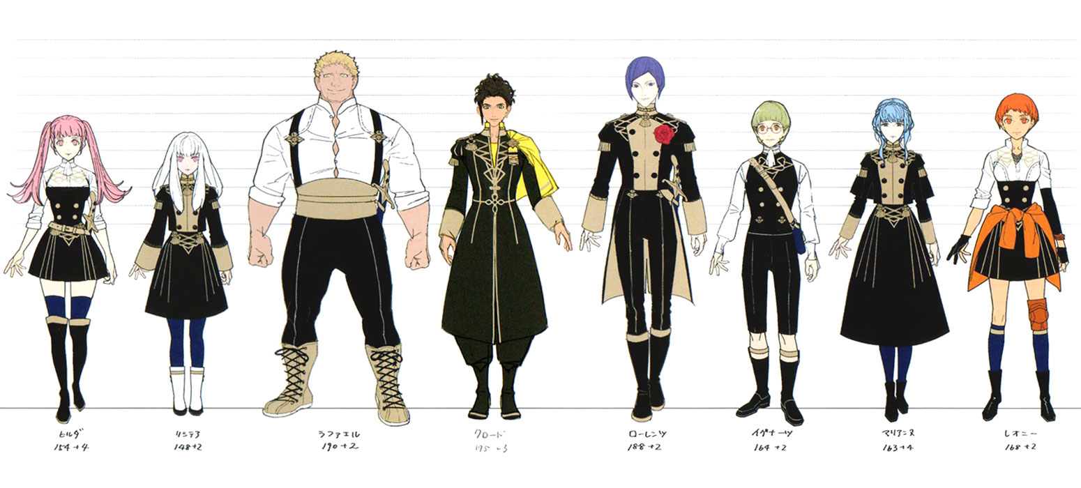 Characters Lineup Art from Fire Emblem: Three Houses