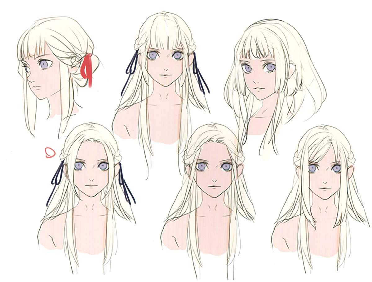 Edelgard Faces Concept Art from Fire Emblem: Three Houses