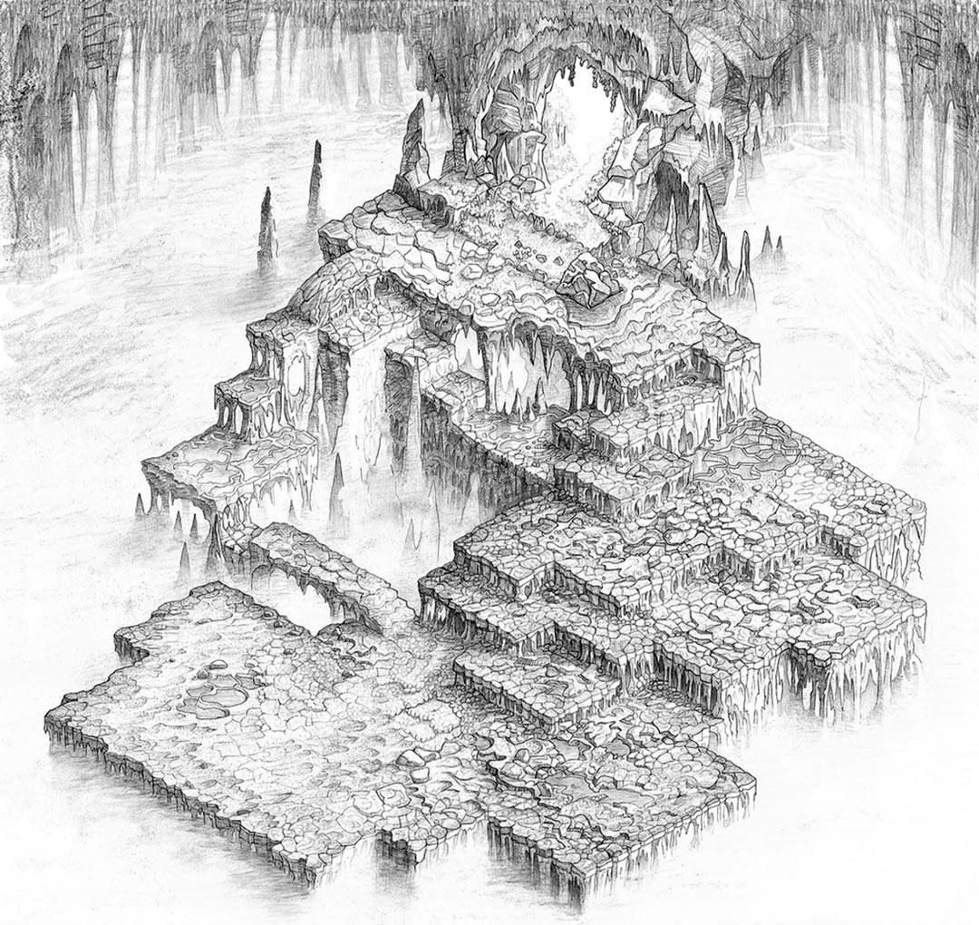 Cave Level Art from Fell Seal: Arbiter's Mark