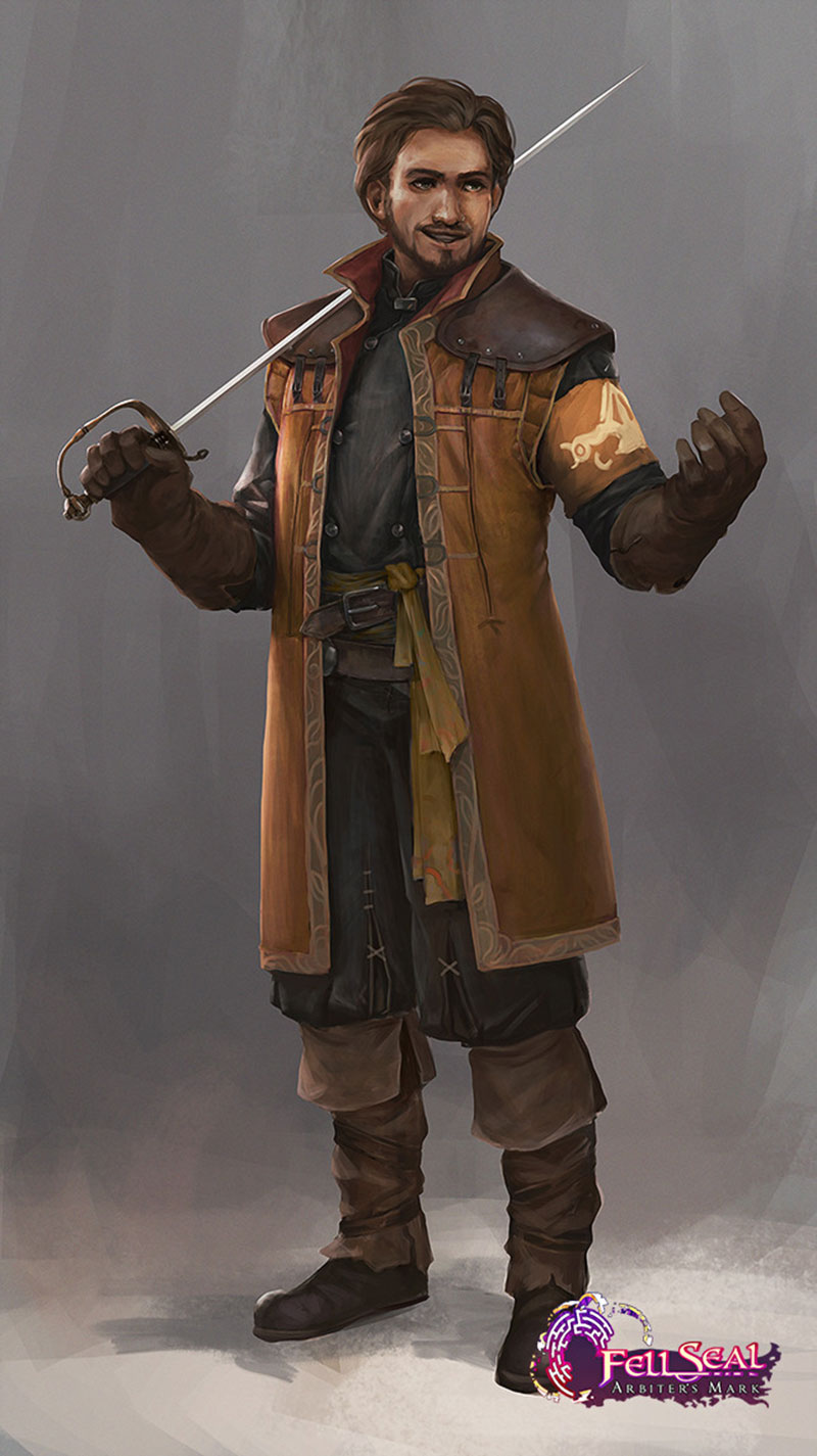 Reiner Character Art from Fell Seal: Arbiter's Mark