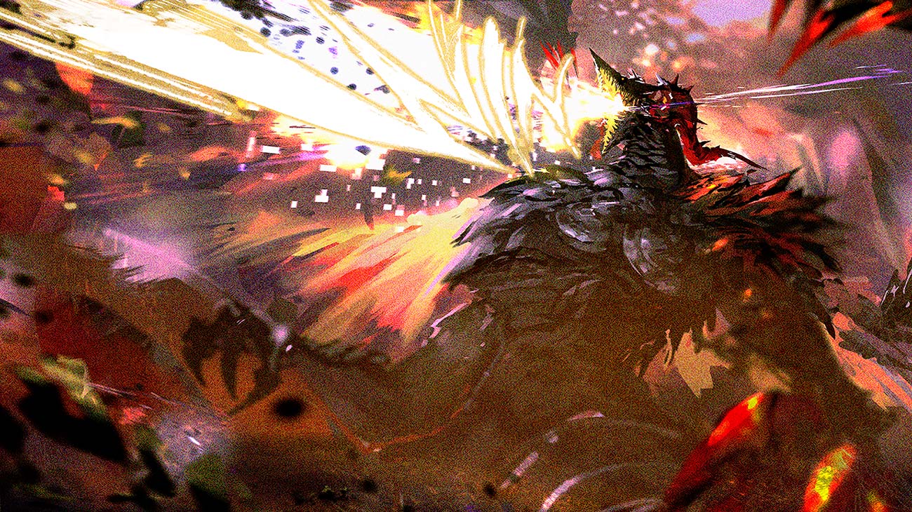 Come Bahamut Illustration from Granblue Fantasy Versus