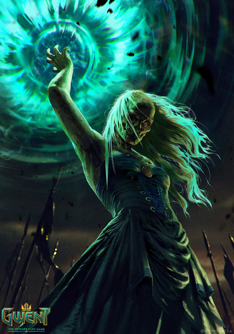 Damned Sorceress Art from Gwent: The Witcher Card Game