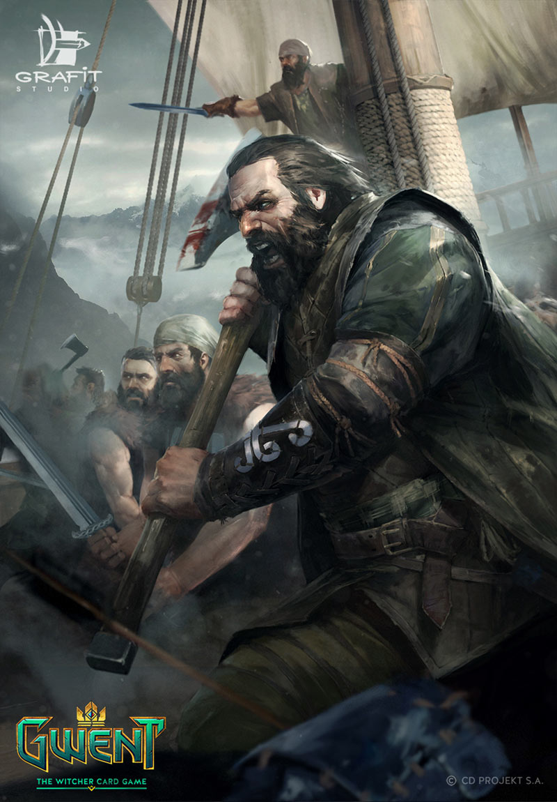 Dimun Pirate Captain Art from Gwent: The Witcher Card Game