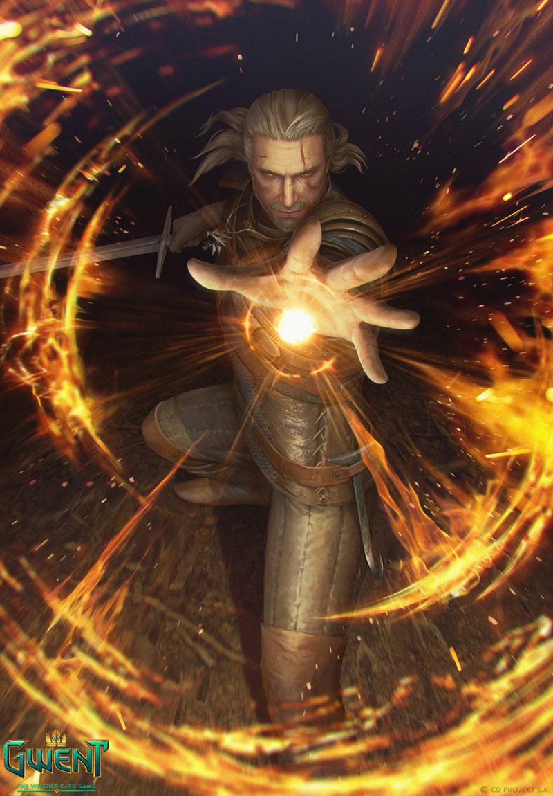 Geralt: Igni Art from Gwent: The Witcher Card Game