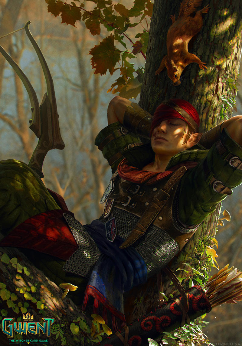 Iorveth: Meditation Art from Gwent: The Witcher Card Game
