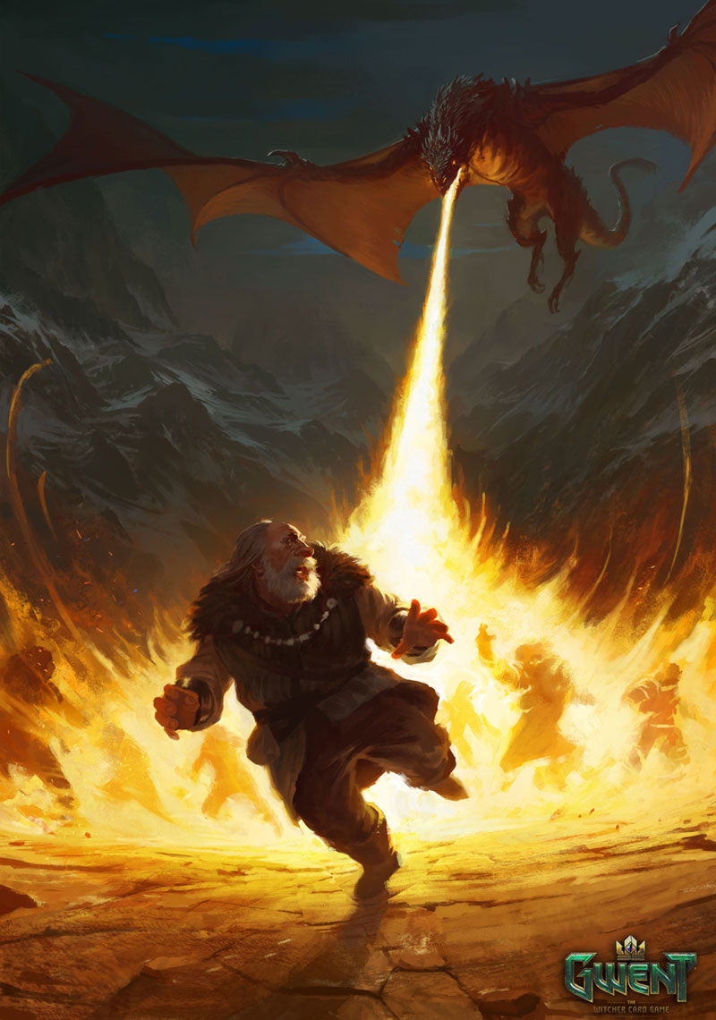 Keltullis: Firebreath Art from Gwent: The Witcher Card Game