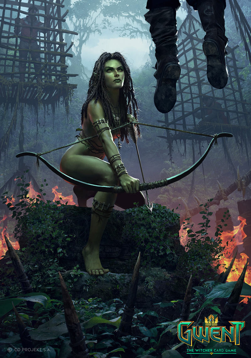 Morenn of Brokilon Art from Gwent: The Witcher Card Game