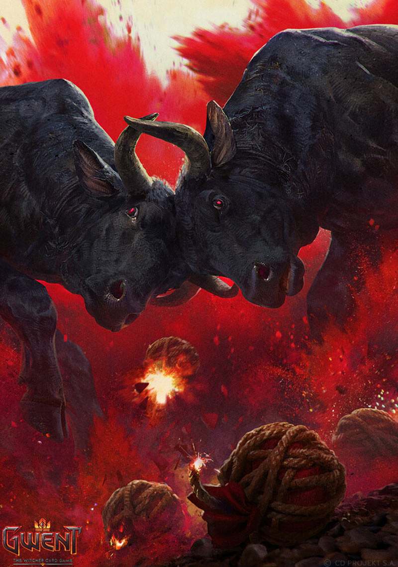 Red Haze Art from Gwent: The Witcher Card Game