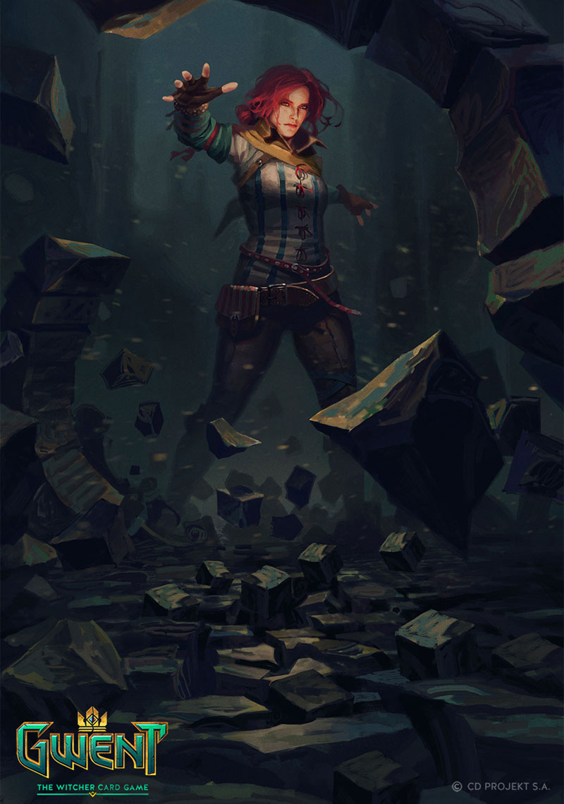 Triss: Telekinesis Art from Gwent: The Witcher Card Game