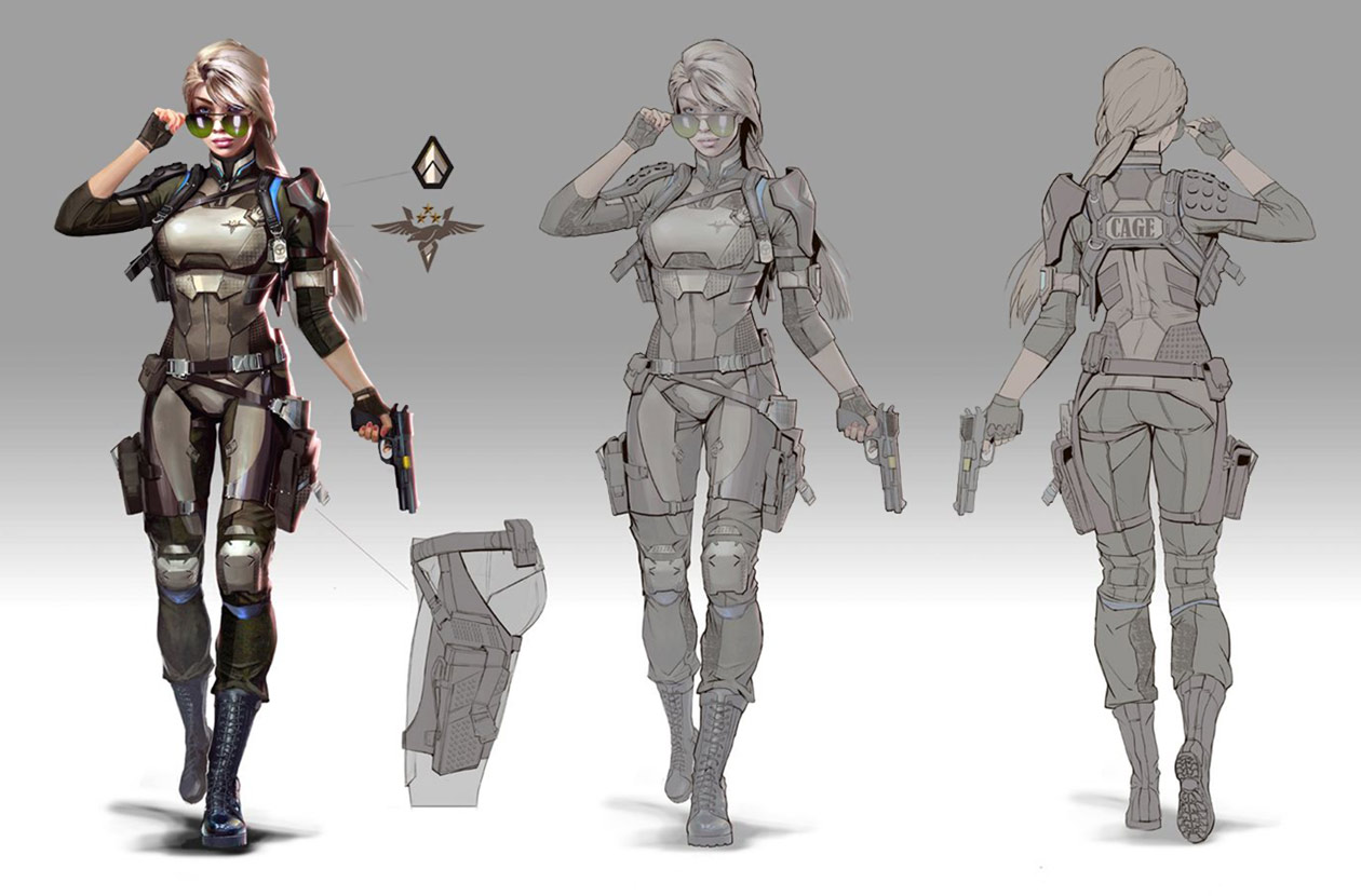 Cassie Cage Concept Art from Mortal Kombat 11