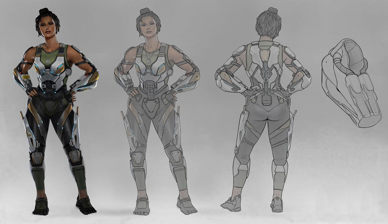Jacqui Briggs Concept Art from Mortal Kombat 11
