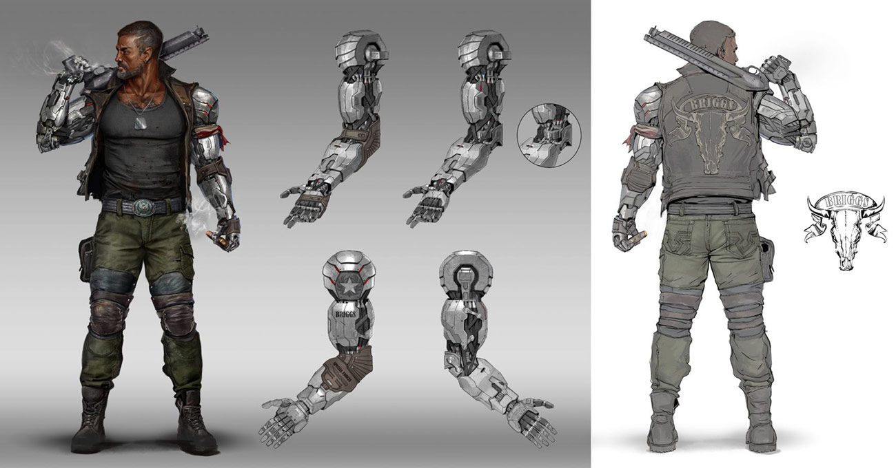 Jax Briggs Concept Art from Mortal Kombat 11
