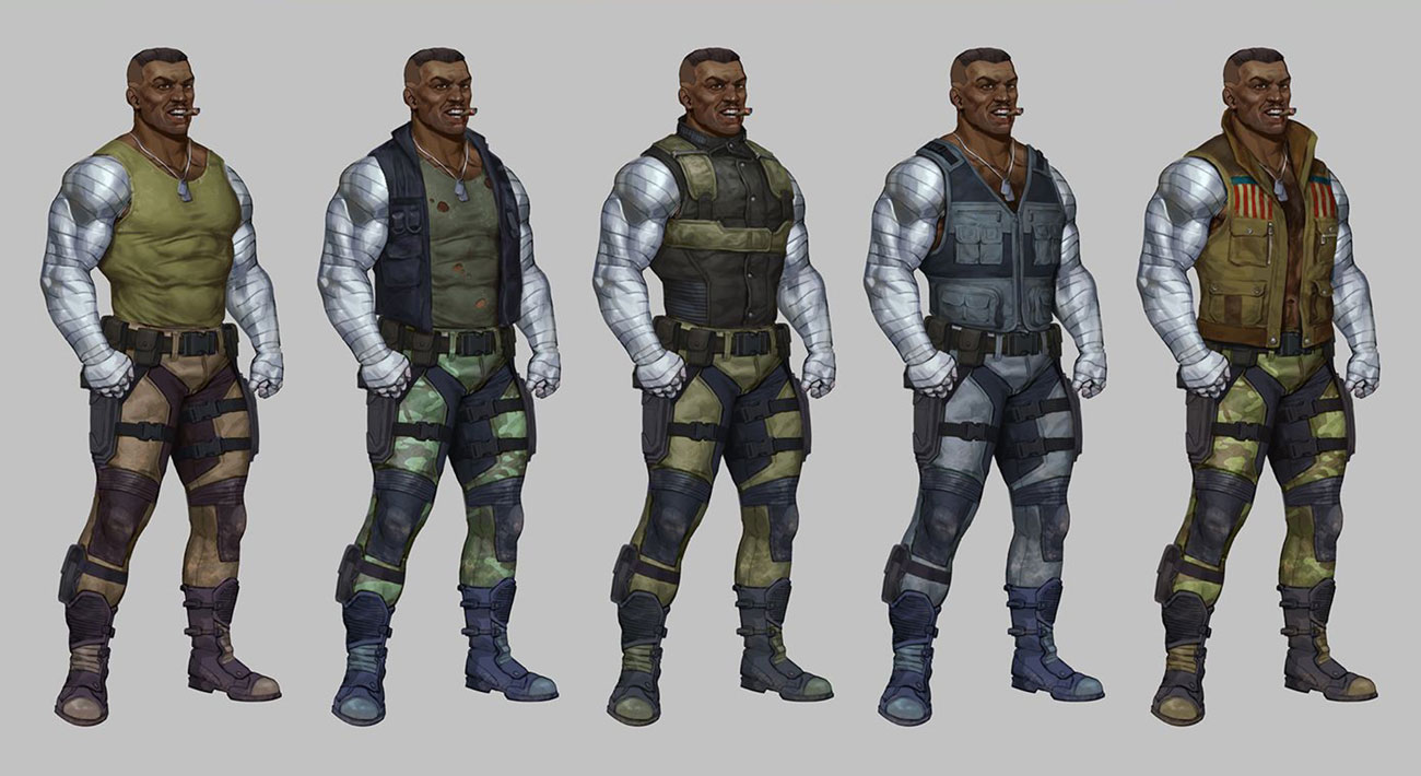 Jax Briggs Outfit Artwork from Mortal Kombat 11