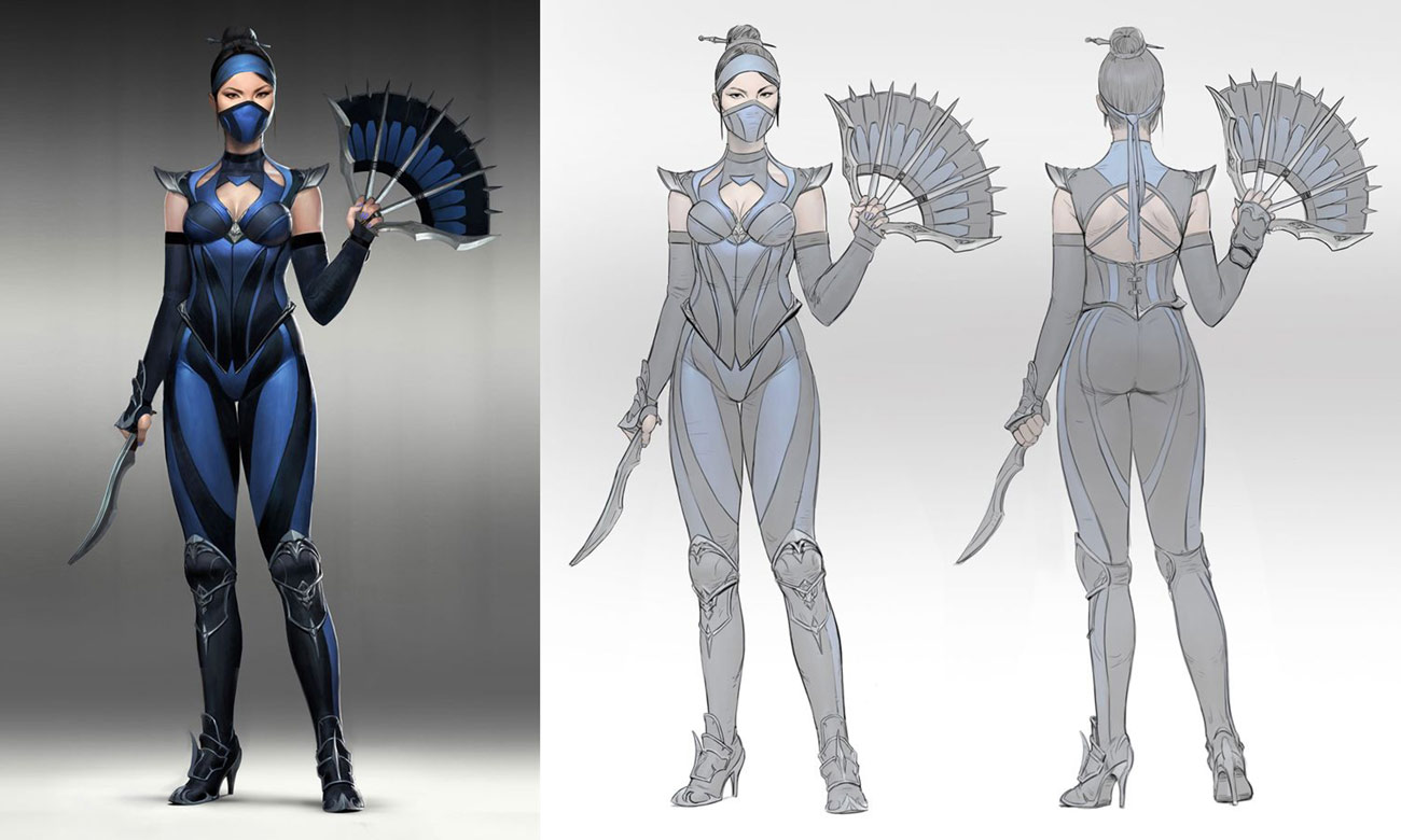 Kitana Concept Art from Mortal Kombat 11
