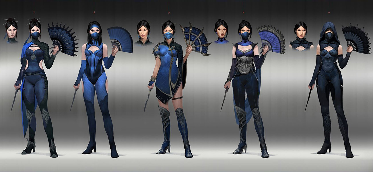 Kitana Outfit Artwork from Mortal Kombat 11