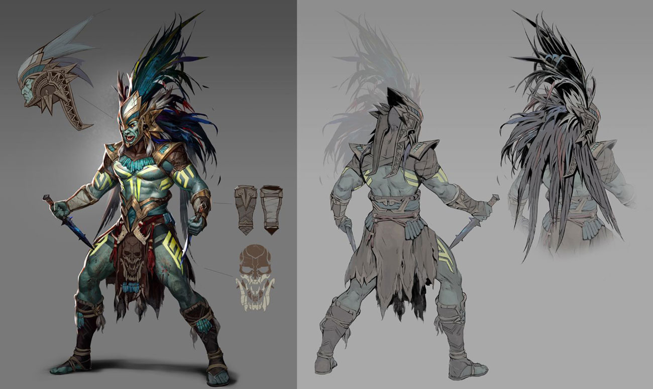 Kotal Kahn Concept Art from Mortal Kombat 11