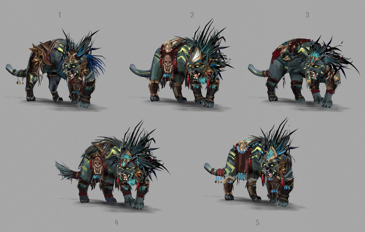 Kotal Kahn Panther Concept Art from Mortal Kombat 11