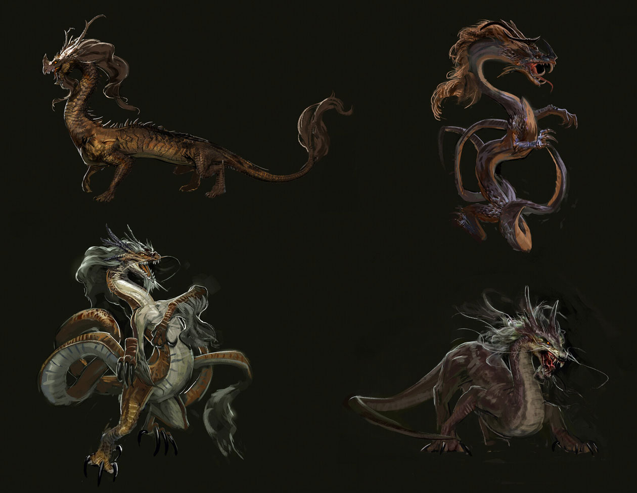 Liu Kang Dragon Concept Art from Mortal Kombat 11