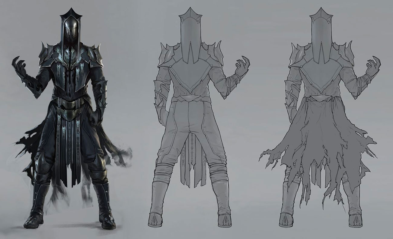 Noob Saibot Concept Art from Mortal Kombat 11