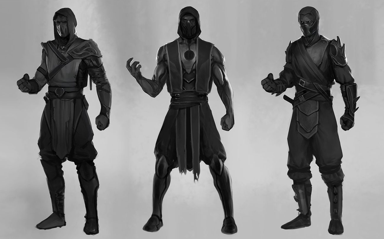 Noob Saibot Outfit Art from Mortal Kombat 11