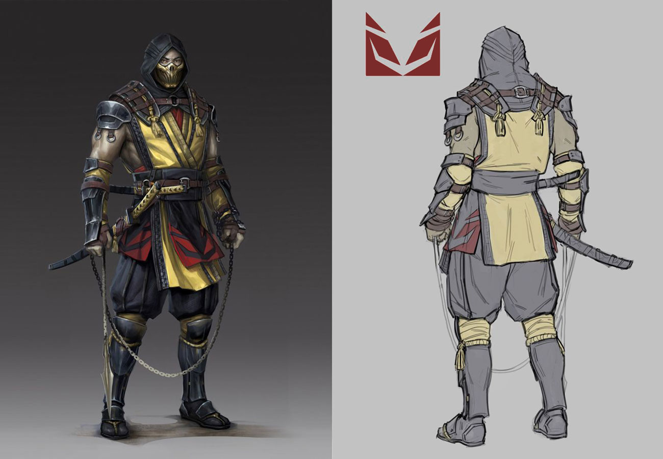 Scorpion Concept Art from Mortal Kombat 11
