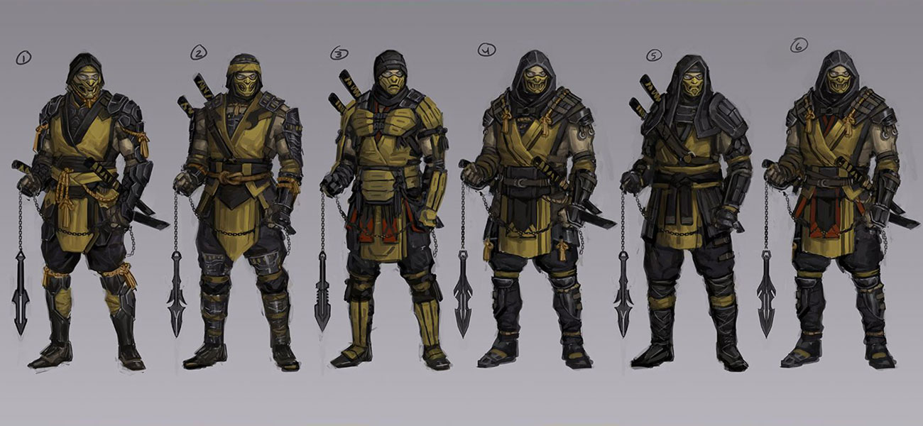 Scorpion Outfit Art from Mortal Kombat 11