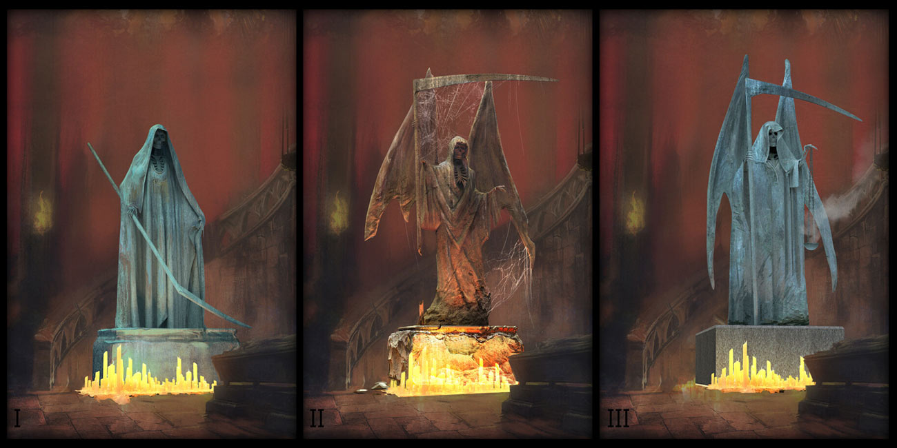 Sepulcher Burial Hallway Statue Art from Mortal Kombat 11