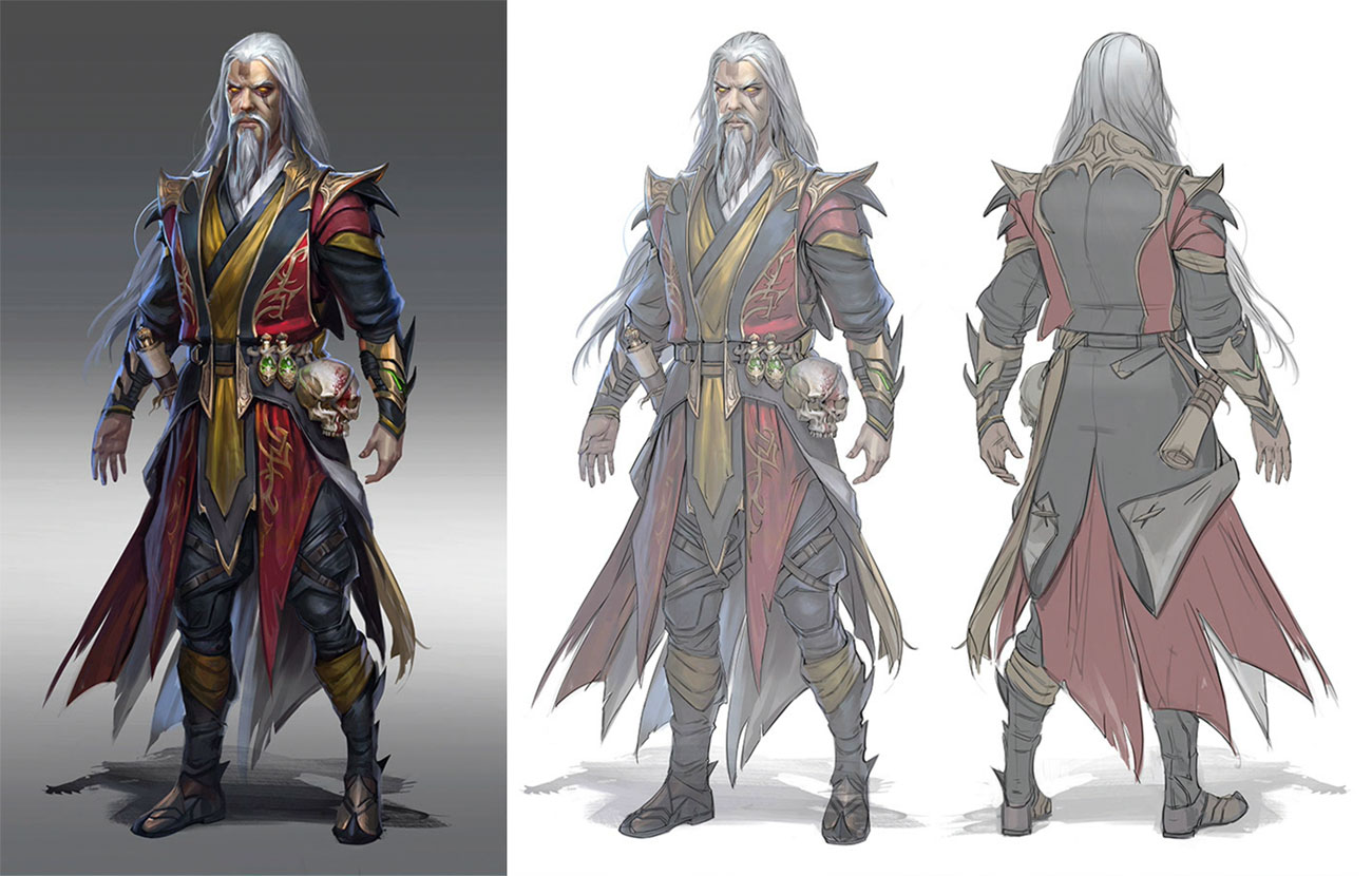 Past Shang Tsung Concept Art from Mortal Kombat 11