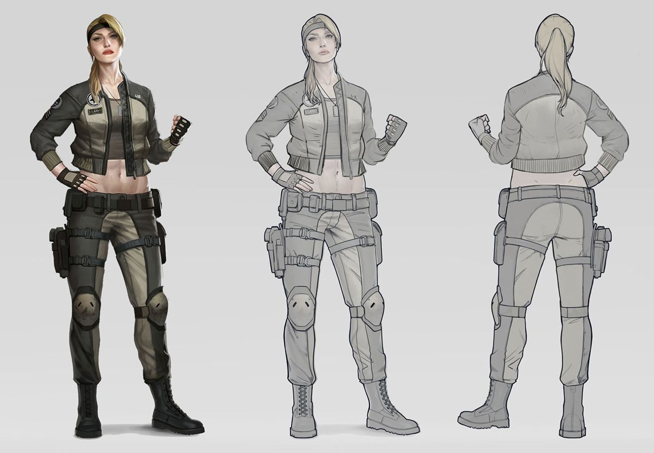 Sonya Blade Concept Artwork from Mortal Kombat 11