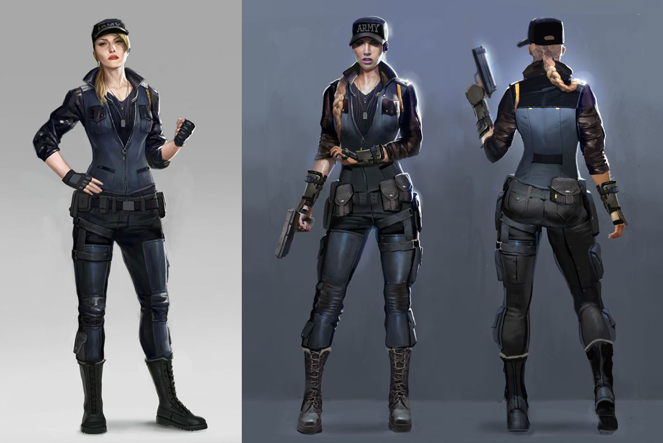 Sonya Blade Concept Art from Mortal Kombat 11