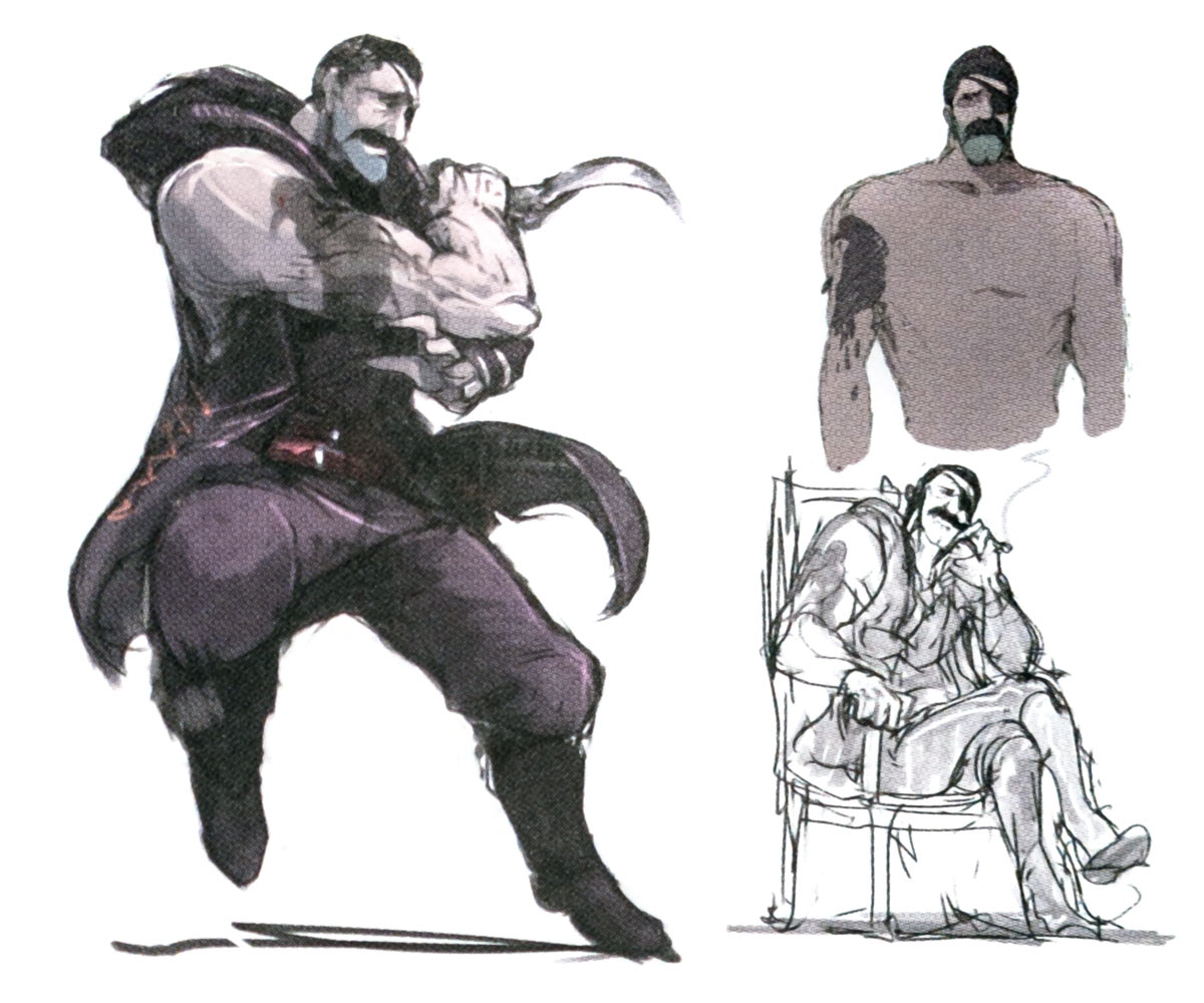 Albus Concept Art from Octopath Traveler