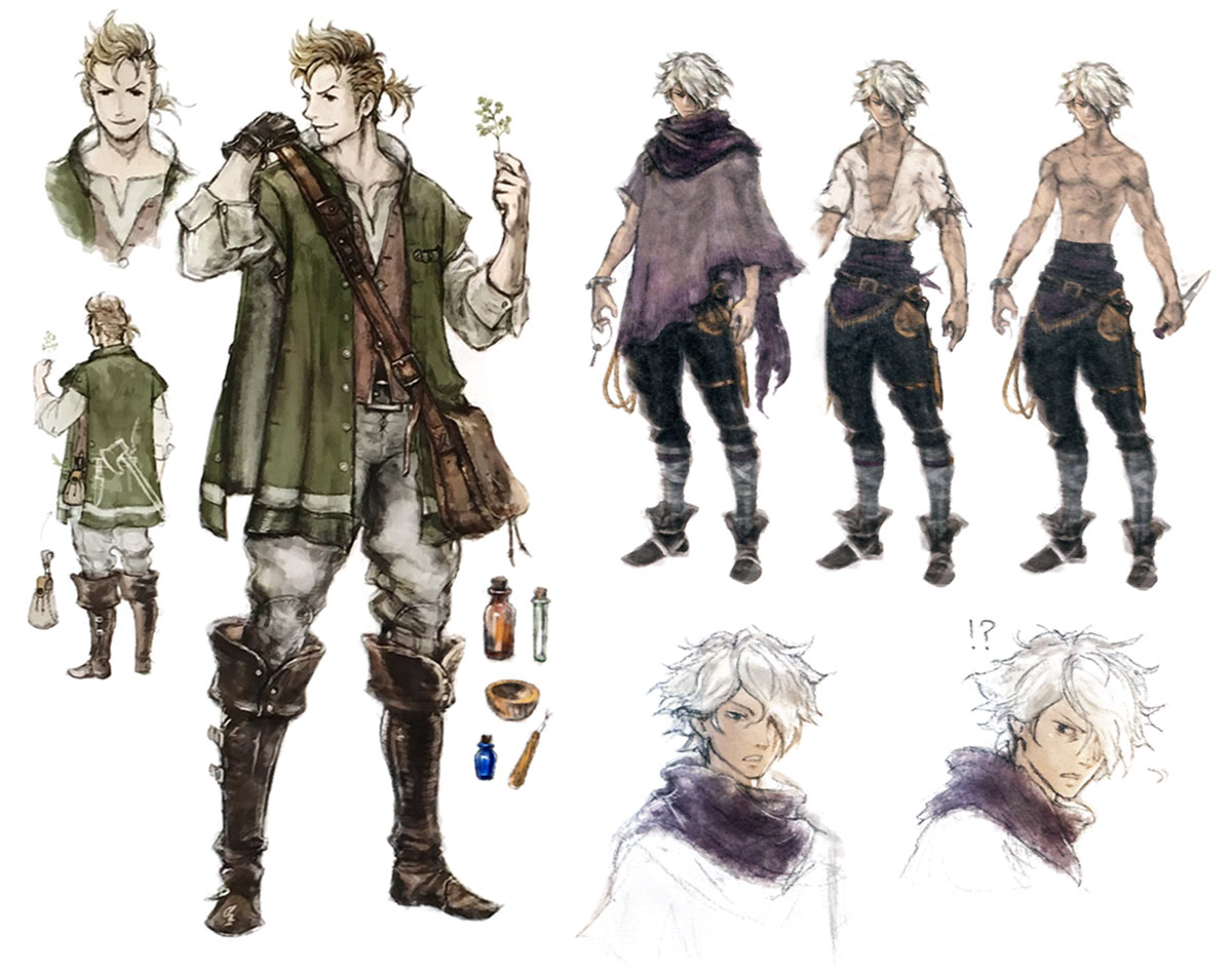 Alfyn Greengrass Concept Art from Octopath Traveler