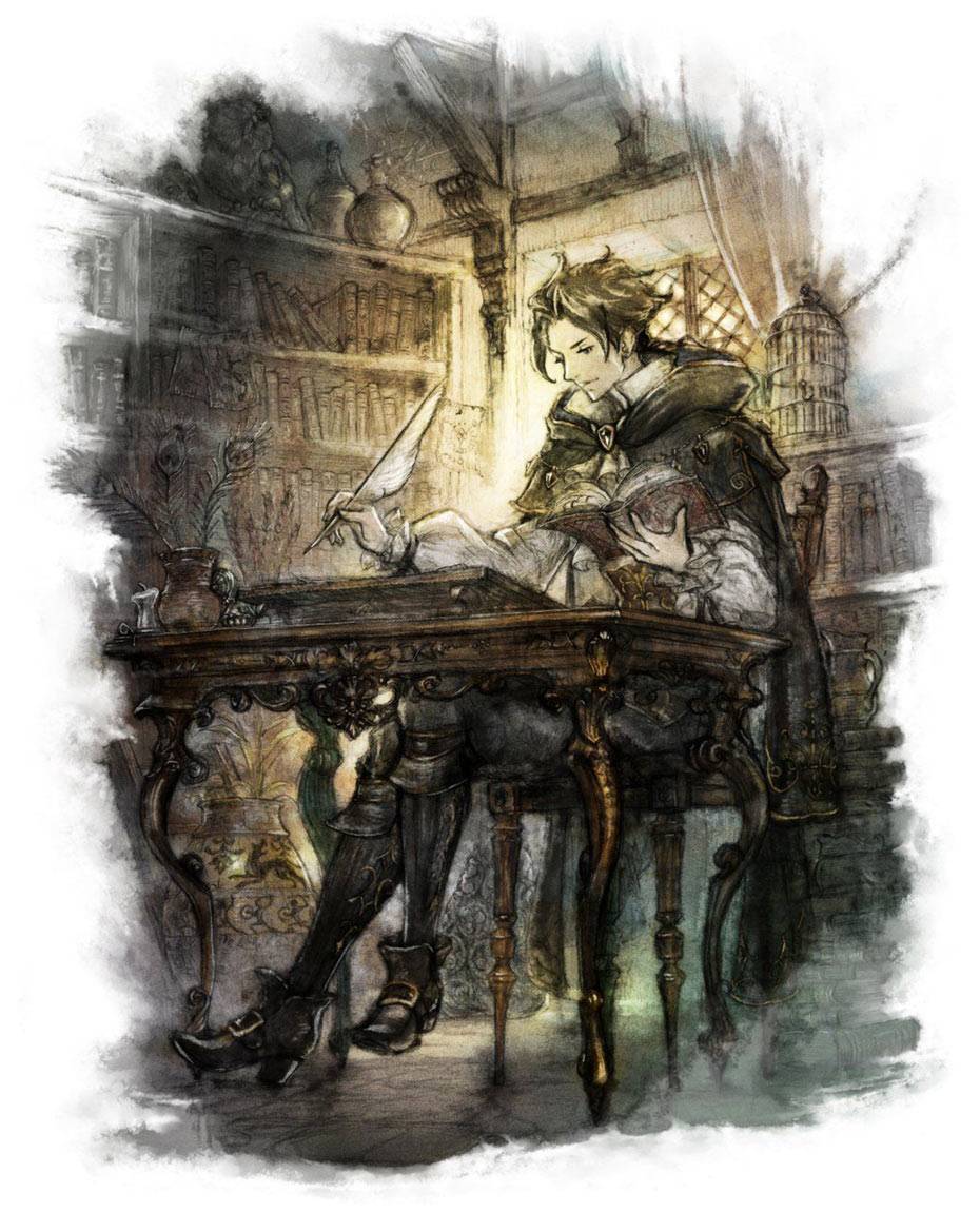 Cyrus Albright Art from Octopath Traveler