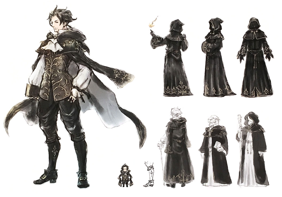 Cyrus Albright Concept Art from Octopath Traveler