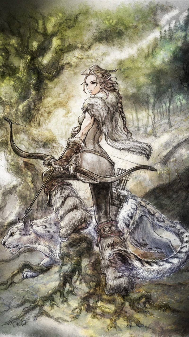 H'aanit Illustration from Octopath Traveler