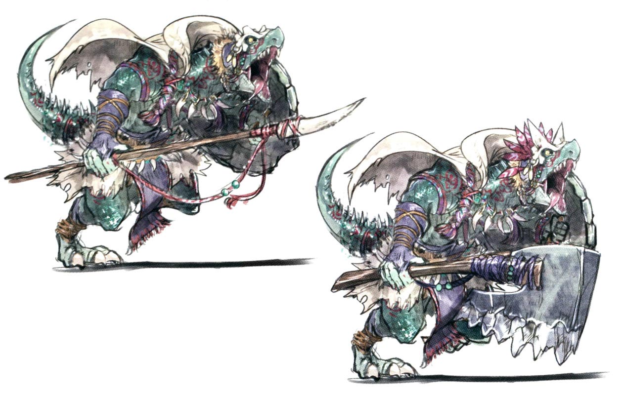 Lizardman Art from Octopath Traveler
