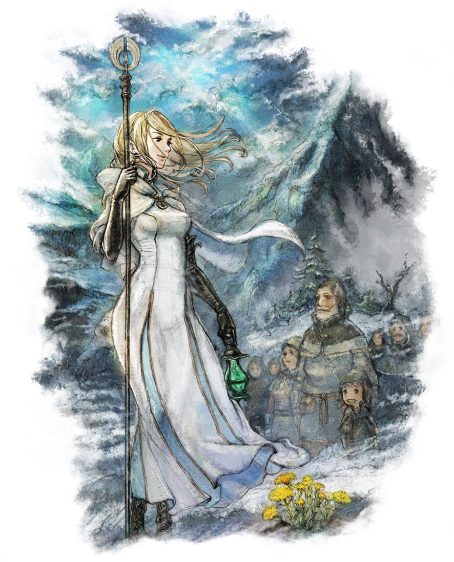 Ophilia Clement Art from Octopath Traveler