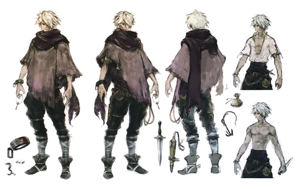 Therion Concept Art from Octopath Traveler