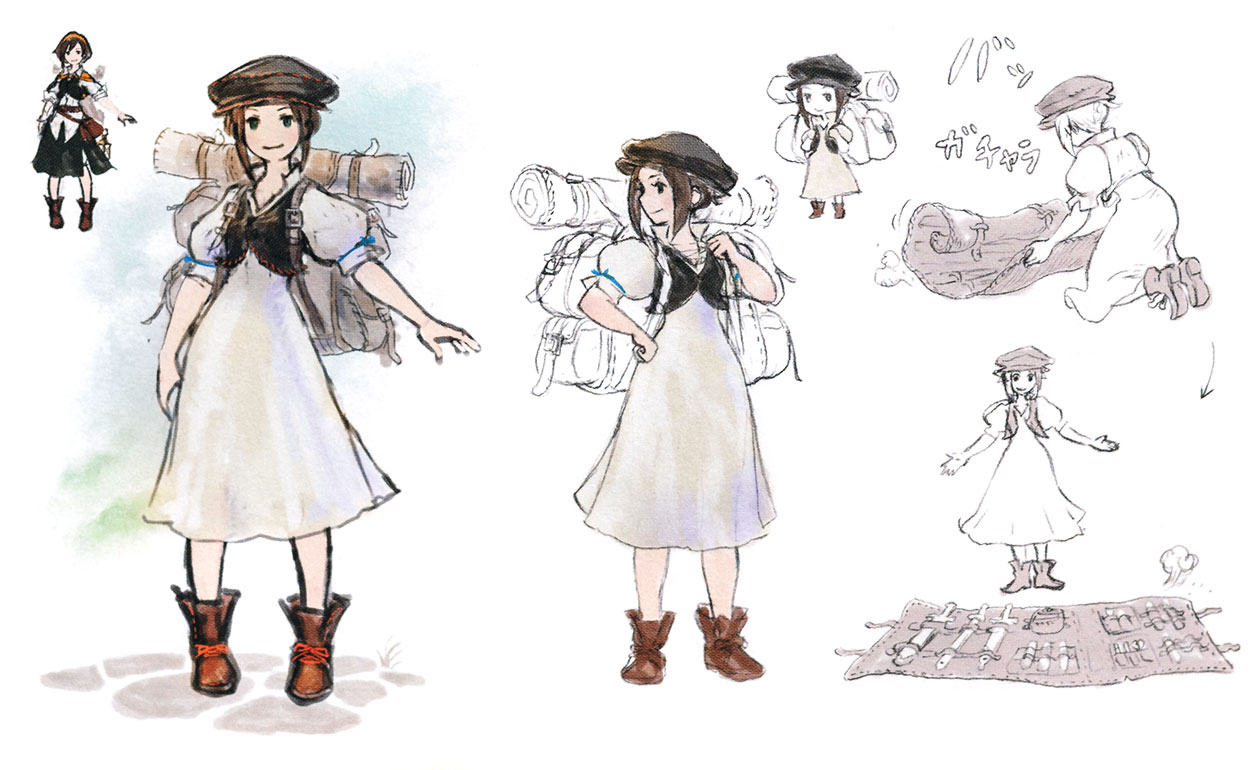 Tressa Colzione Concept Art from Octopath Traveler