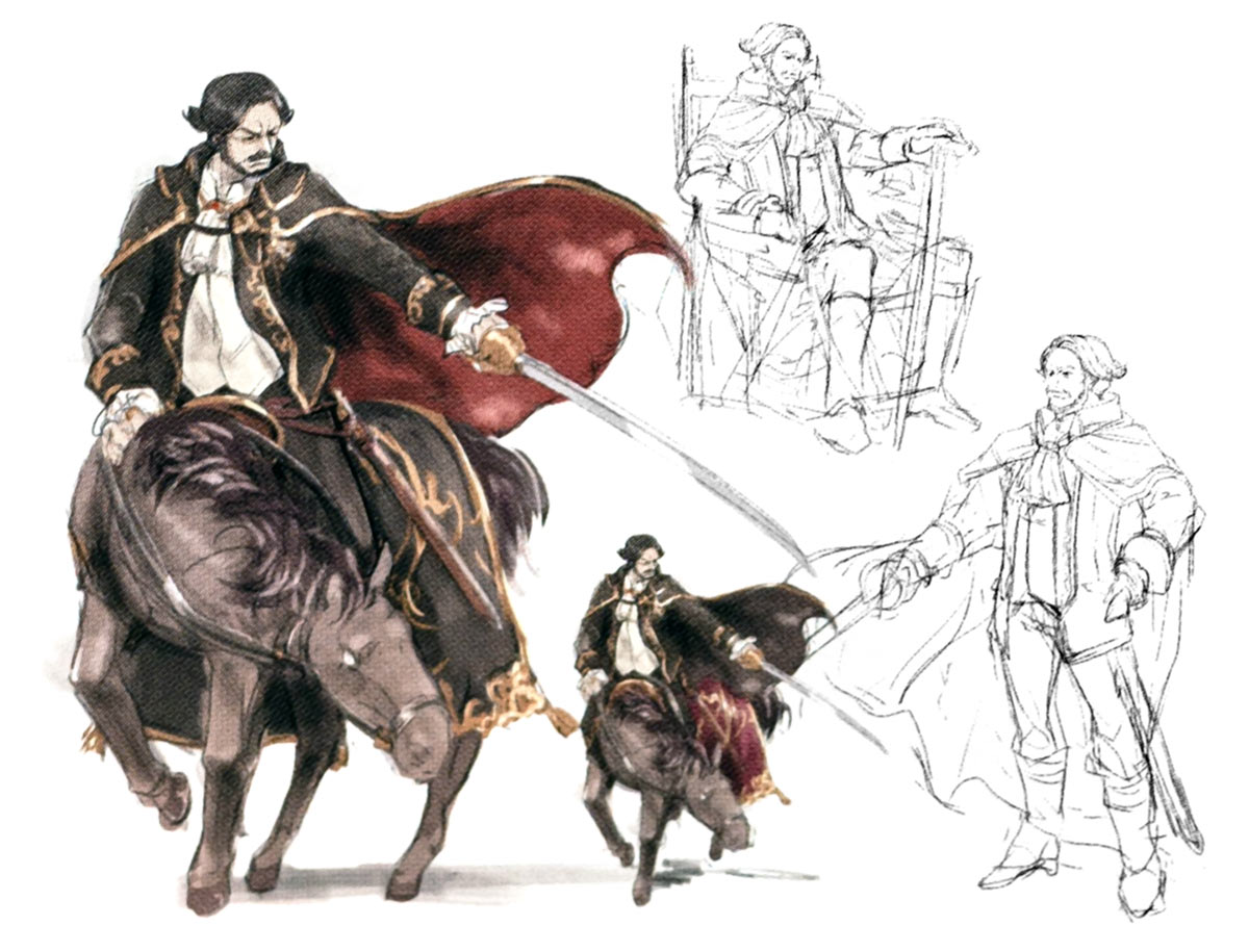 Werner Concept Art from Octopath Traveler