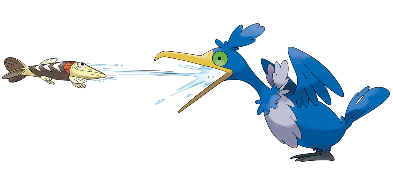 Cramorant, Gulp Missile Art from Pokémon Sword and Shield