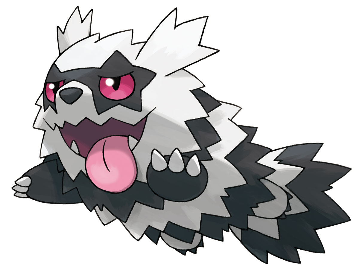 Galarian Zigzagoon Art from Pokémon Sword and Shield