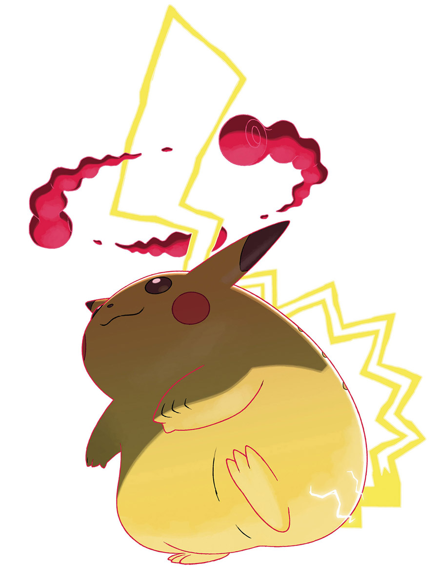 Gigantamax Pikachu Attack Art from Pokémon Sword and Shield