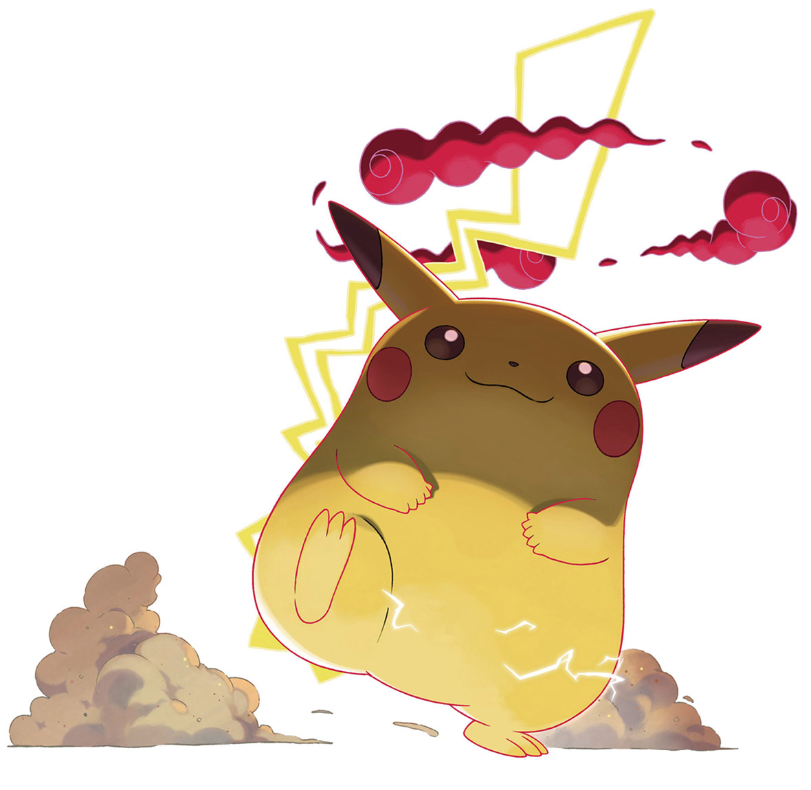 Gigantamax Pikachu Art from Pokémon Sword and Shield