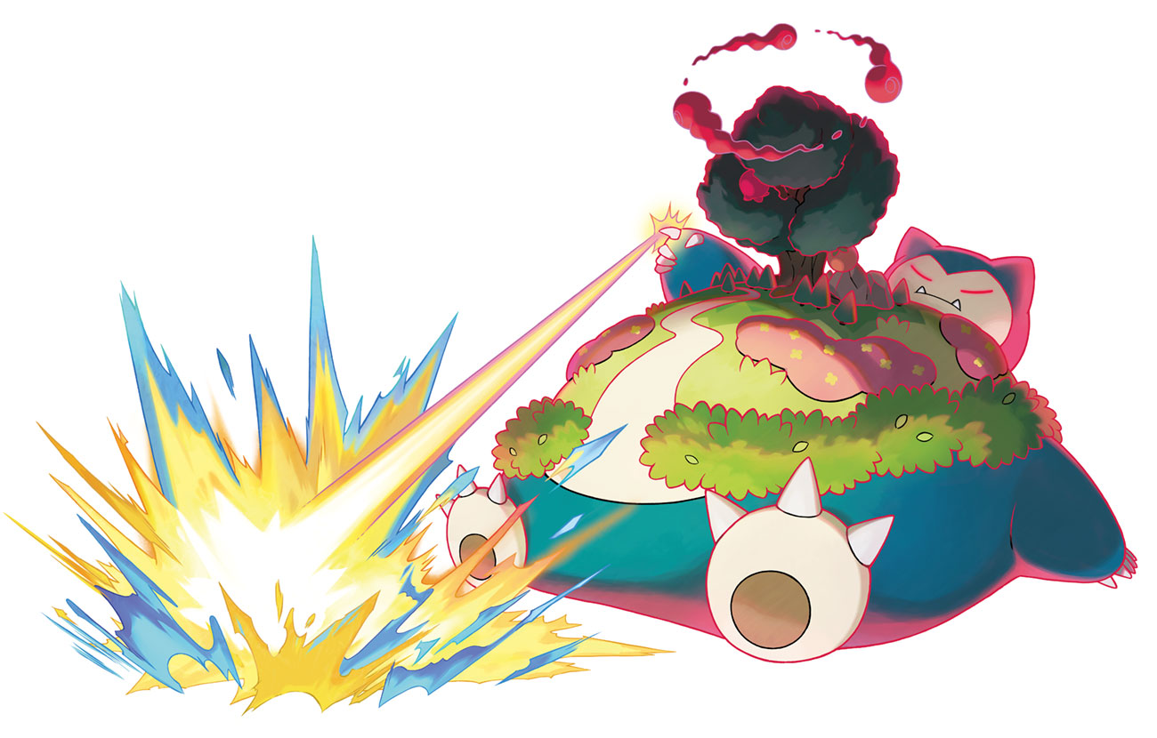 Gigantamax Snorlax Attack Art from Pokémon Sword and Shield