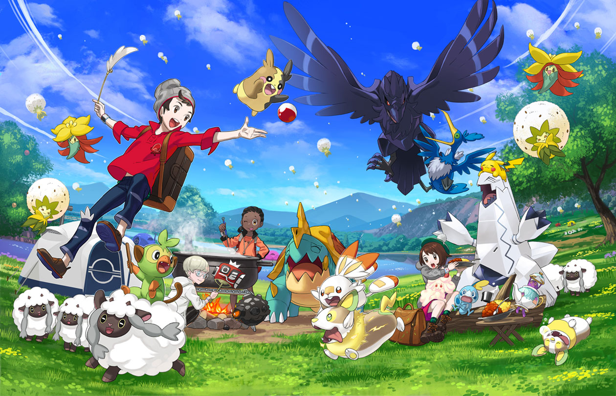 Pokémon Camp Art from Pokémon Sword and Shield